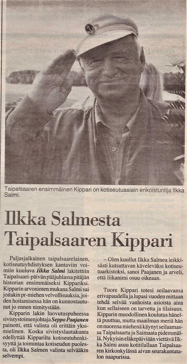 Taipalsaaren kippari Ilkka Salmi